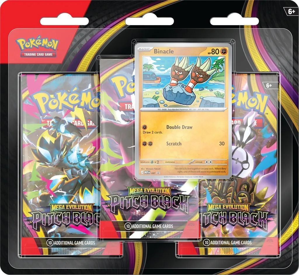 Pokémon TCG: Mega Evolution - Pitch Black - 3-Pack Blister