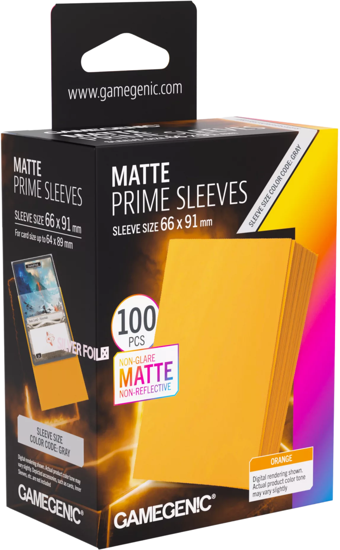 Gamegenic: Matte Prime Sleeves (66x91 mm) - Orange - 100 sztuk