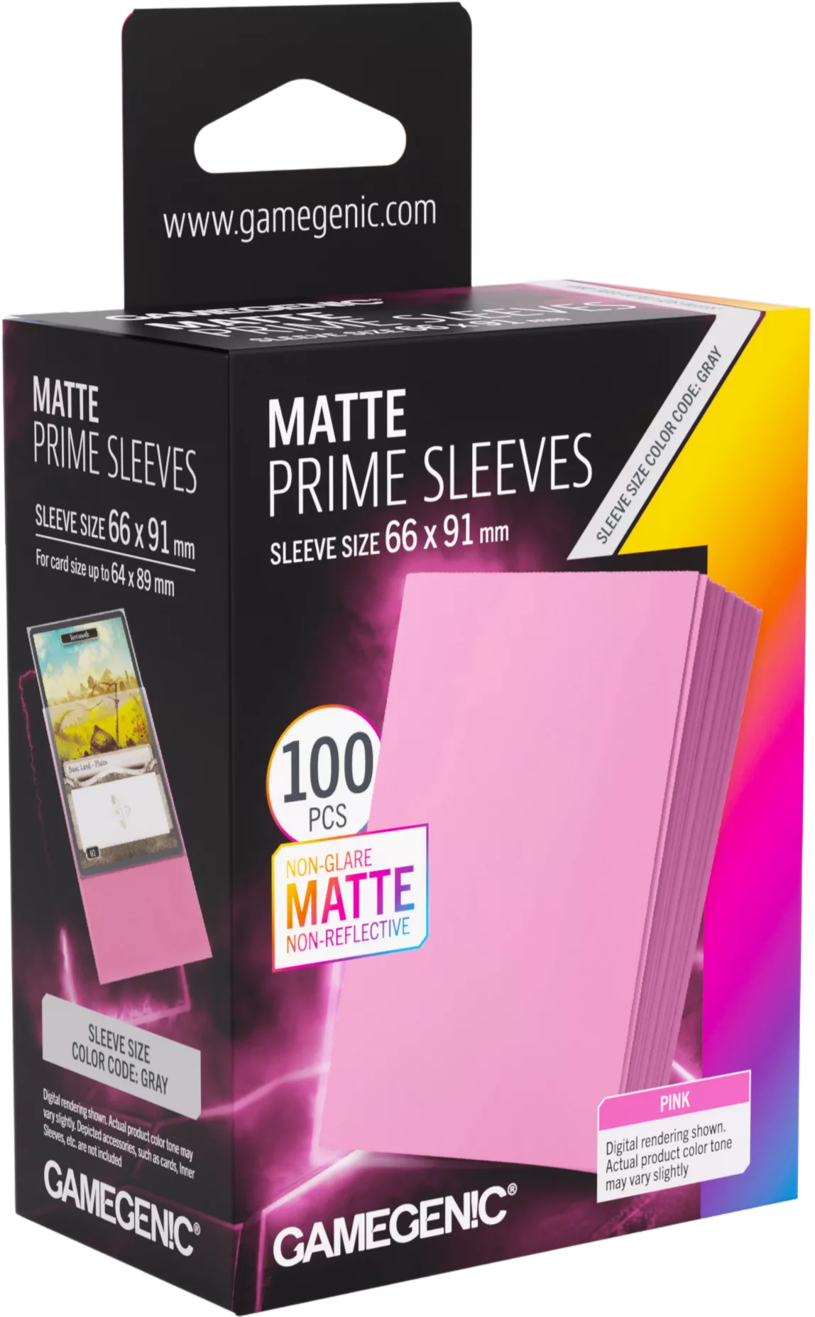Gamegenic: Matte Prime Sleeves (66x91 mm) - Pink - 100 sztuk