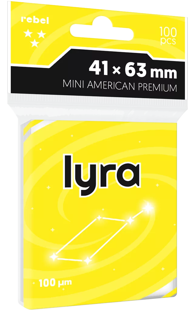 Koszulki na karty Rebel (41x63 mm) Lyra Premium, 100 sztuk