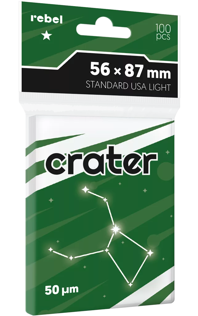 Koszulki na karty Rebel (56x87 mm) Crater Light, 100 sztuk