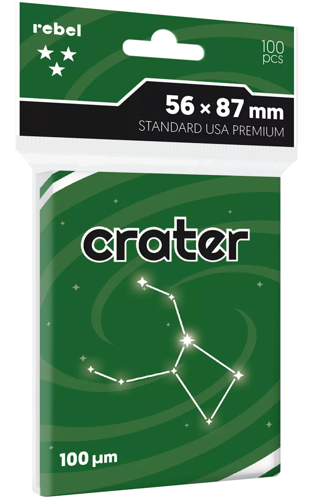 Koszulki na karty Rebel (56x87 mm) Crater Premium, 100 sztuk