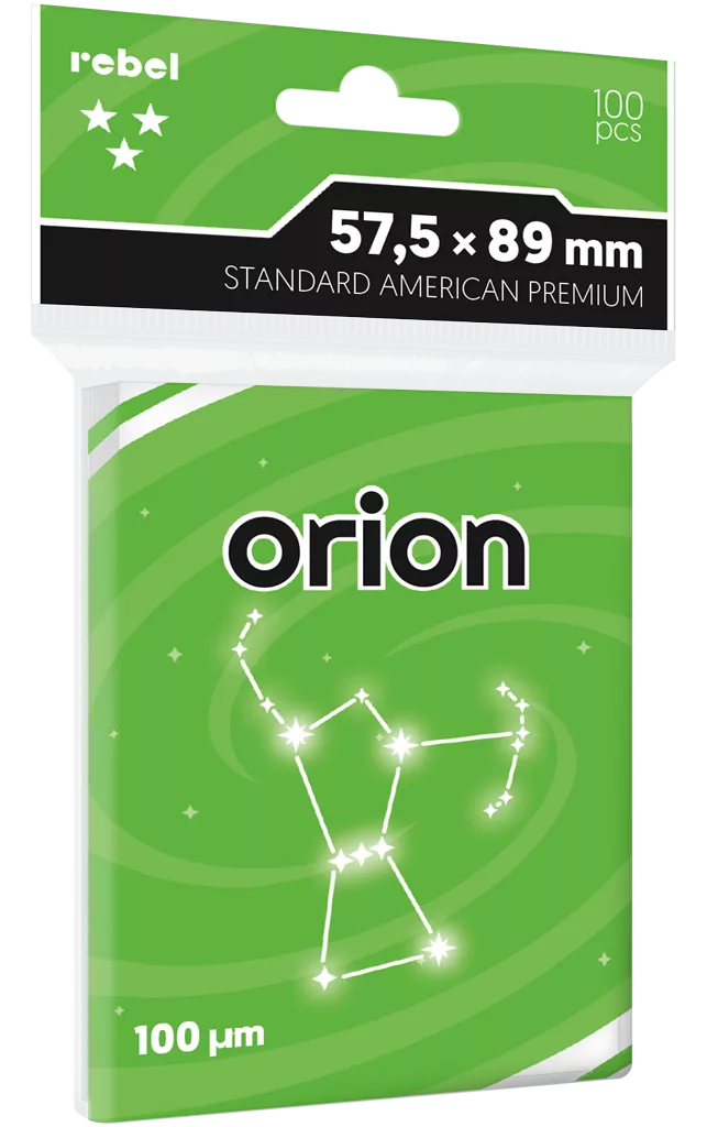 Koszulki na karty Rebel (57,5x89 mm) Orion Premium, 100 sztuk