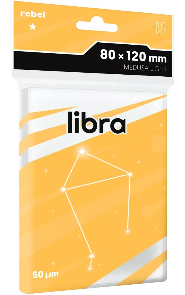 Koszulki na karty Rebel (80x120 mm) Libra Light, 100 sztuk