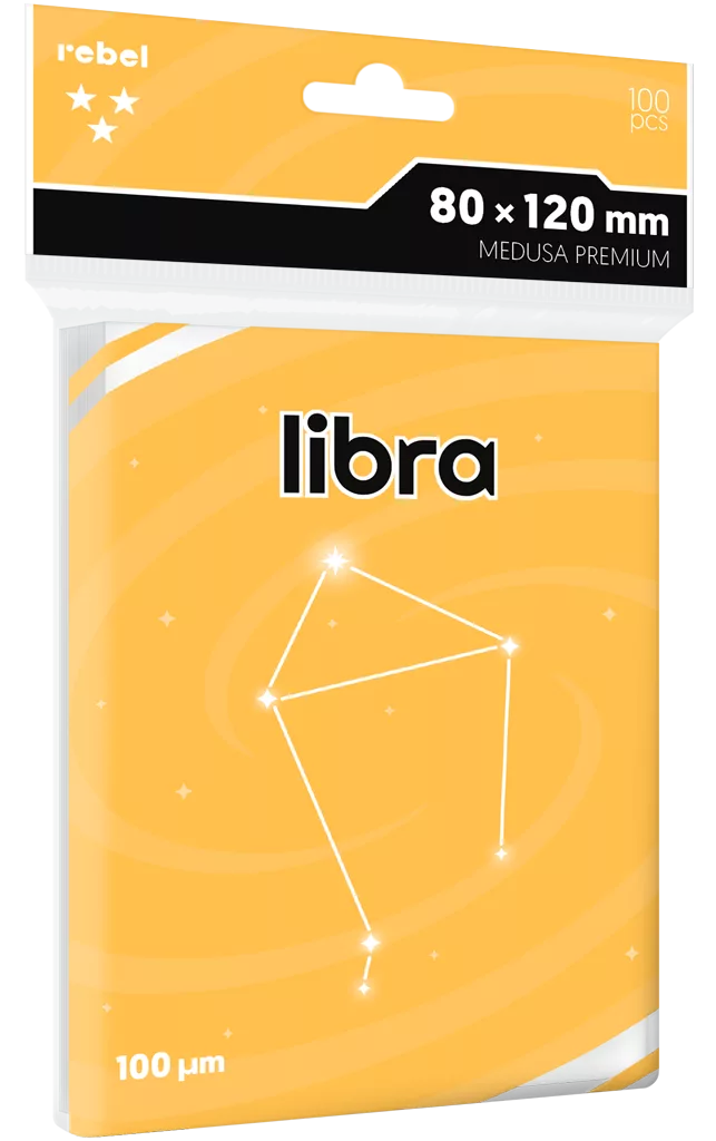 Koszulki na karty Rebel (80x120 mm) Libra Premium, 100 sztuk