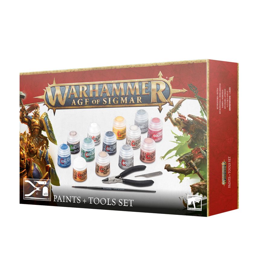 WARHAMMER AGE OF SIGMAR: PAINTS + TOOL SET